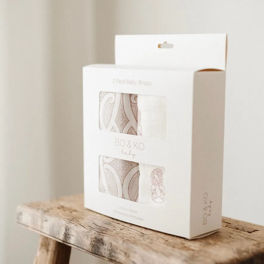 2 Pack Wrap Sets | Te Pātiki   Tiki Pēpi Wraps | Mauve