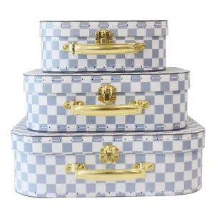 Alimrose Carry Case Set | Blue Gingham Check