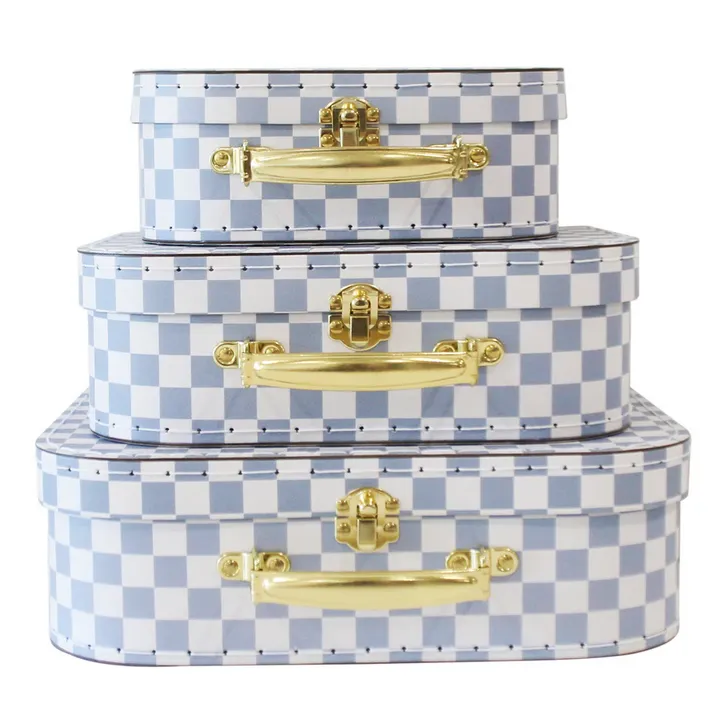 Alimrose Carry Case Set | Blue Gingham Check