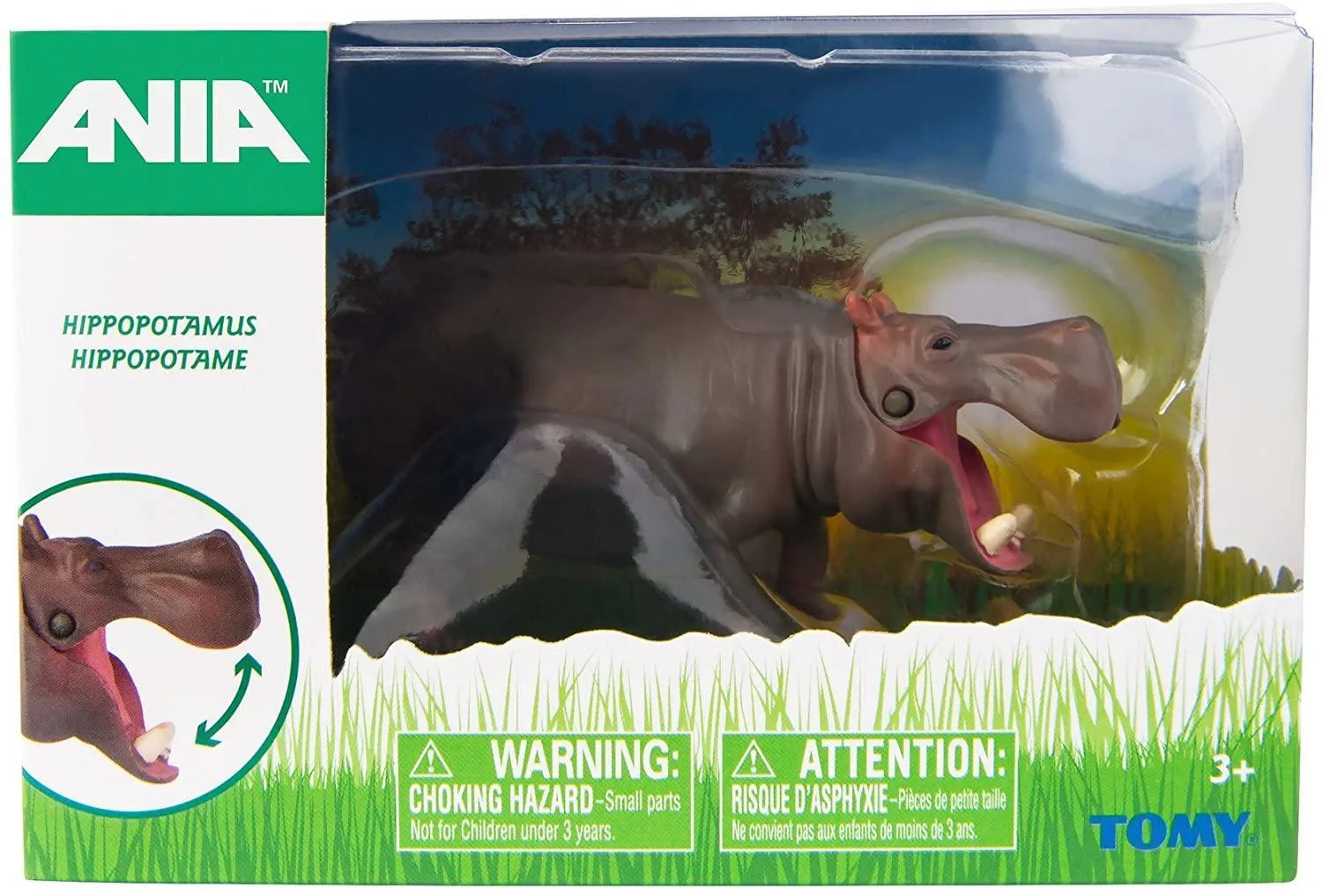 ANIA Hippo Hippopotamus Articulated Mini Figure