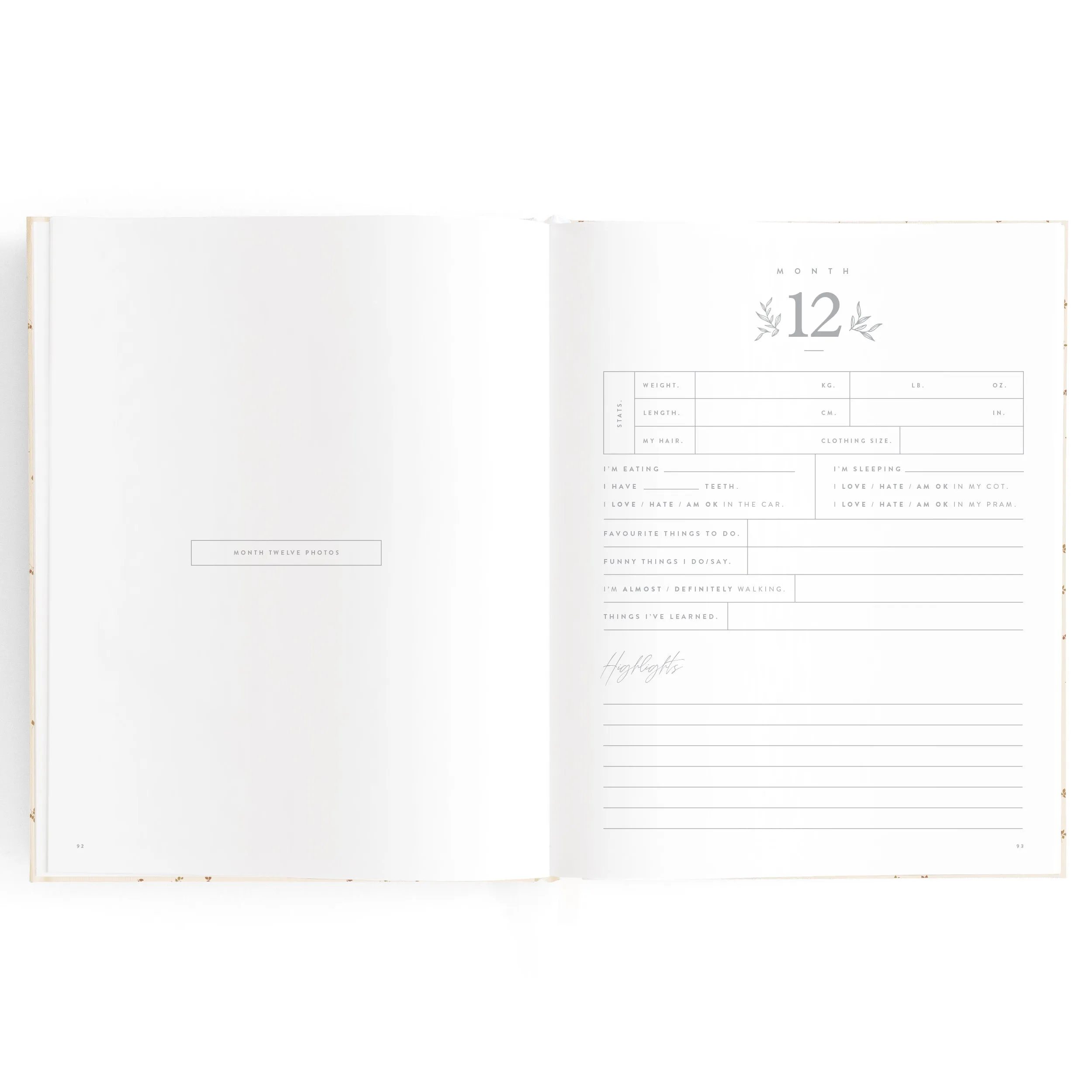 Baby Book COFFEE STRIPE
