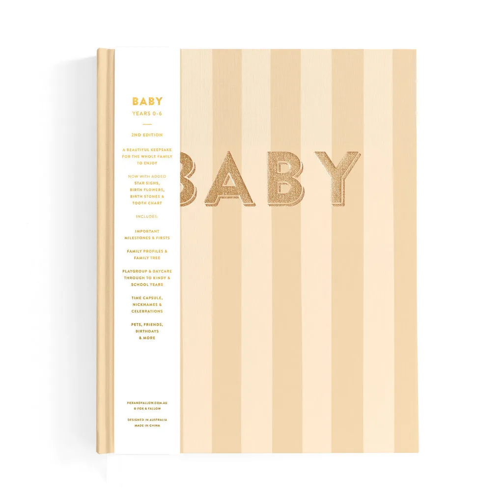 Baby Book COFFEE STRIPE