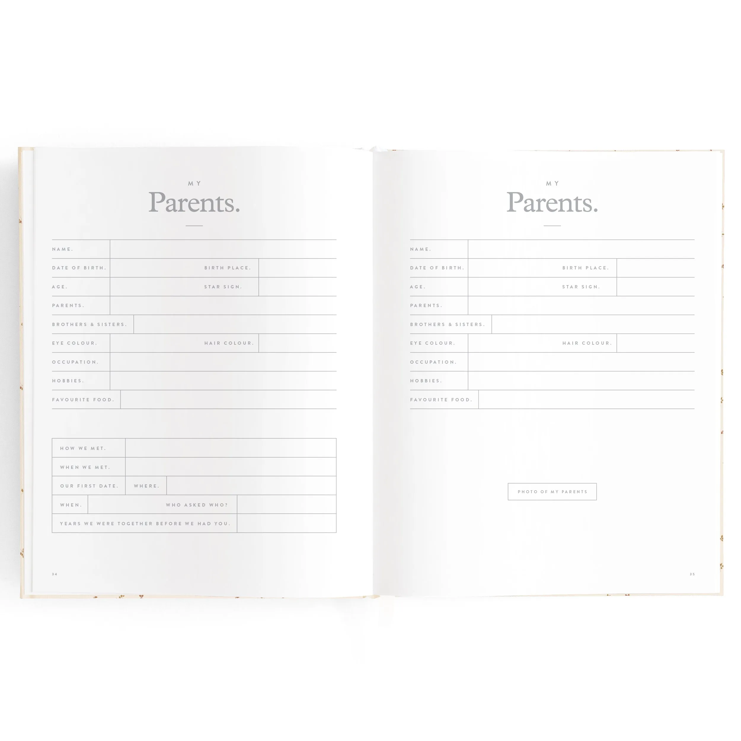 Baby Book COFFEE STRIPE