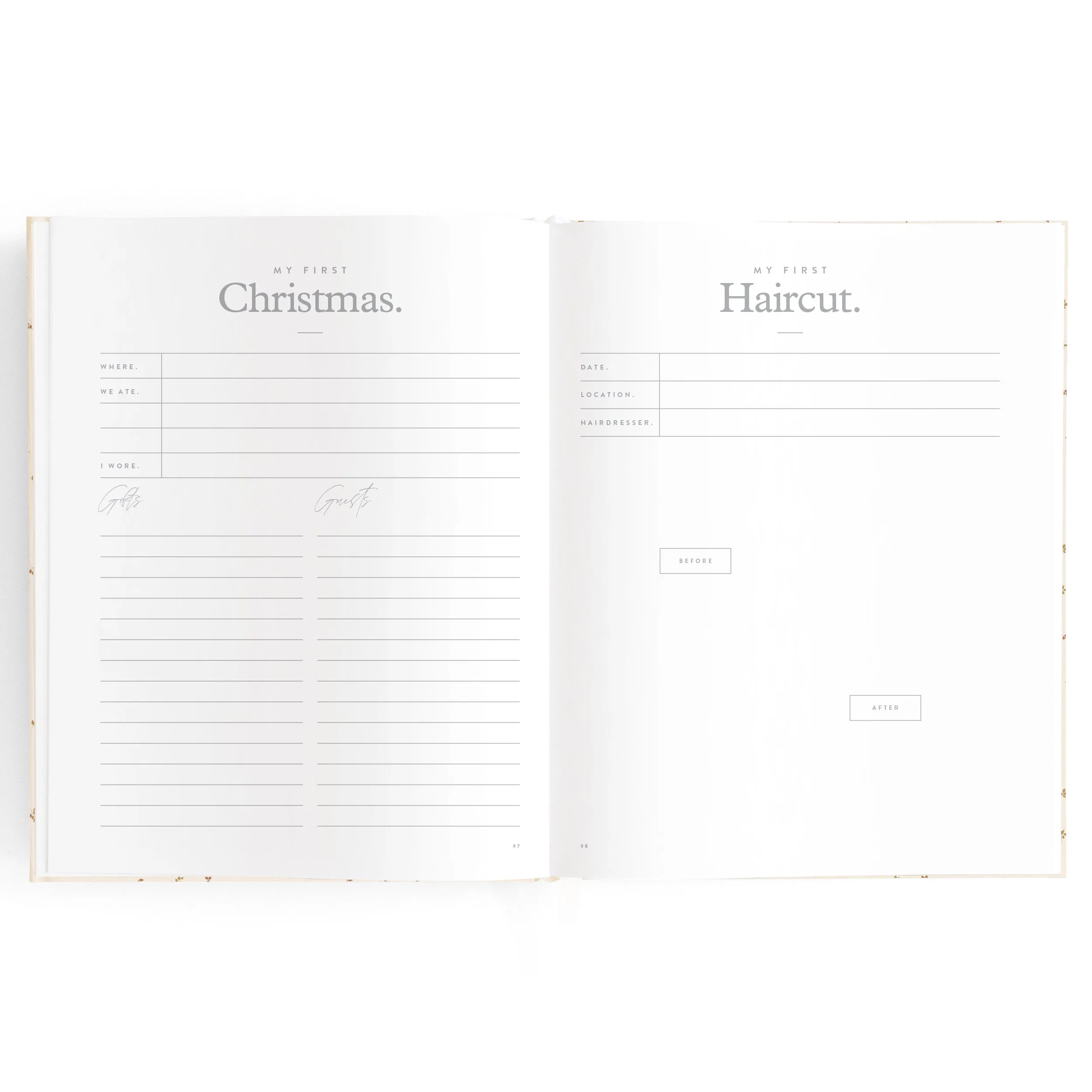 Baby Book COFFEE STRIPE