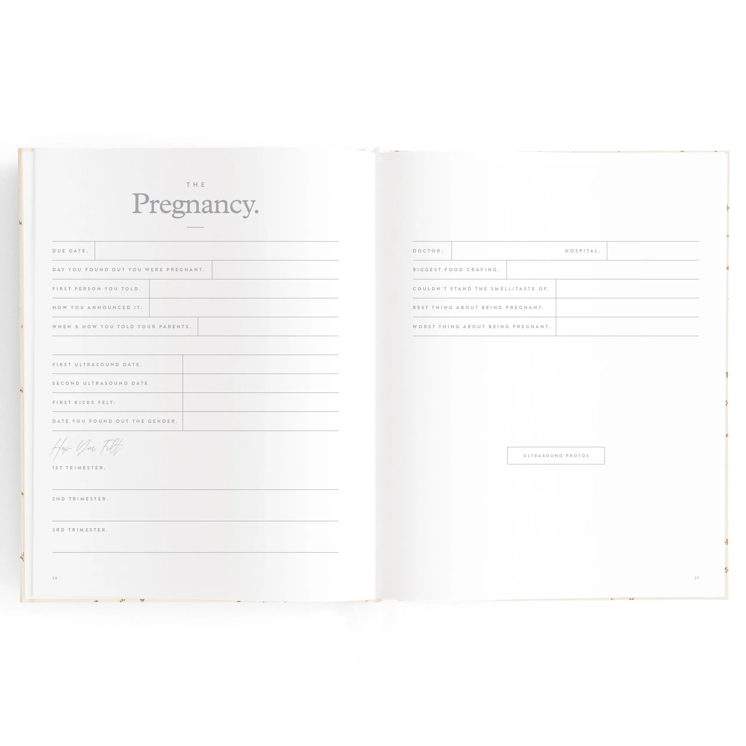 Baby Book COFFEE STRIPE