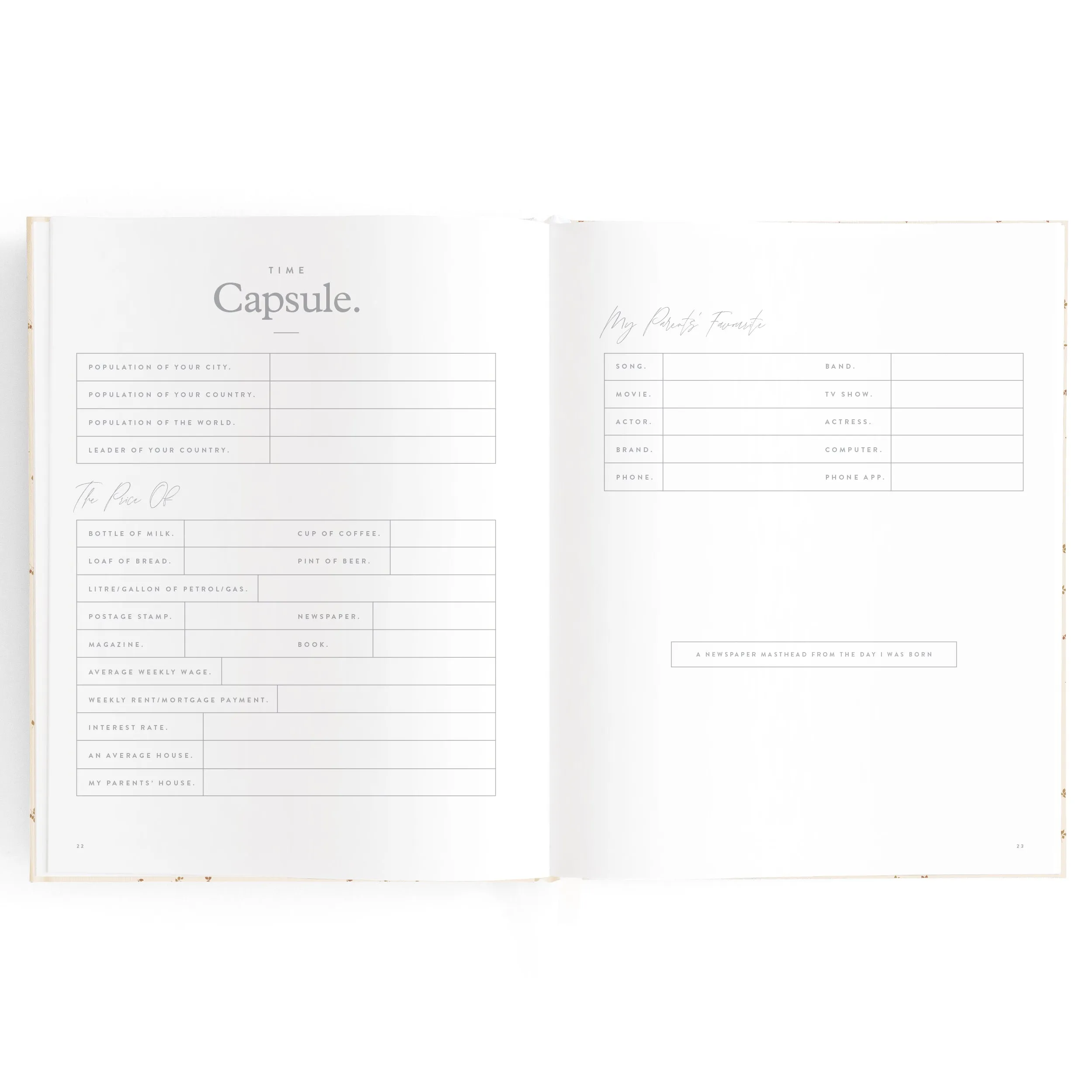 Baby Book COFFEE STRIPE