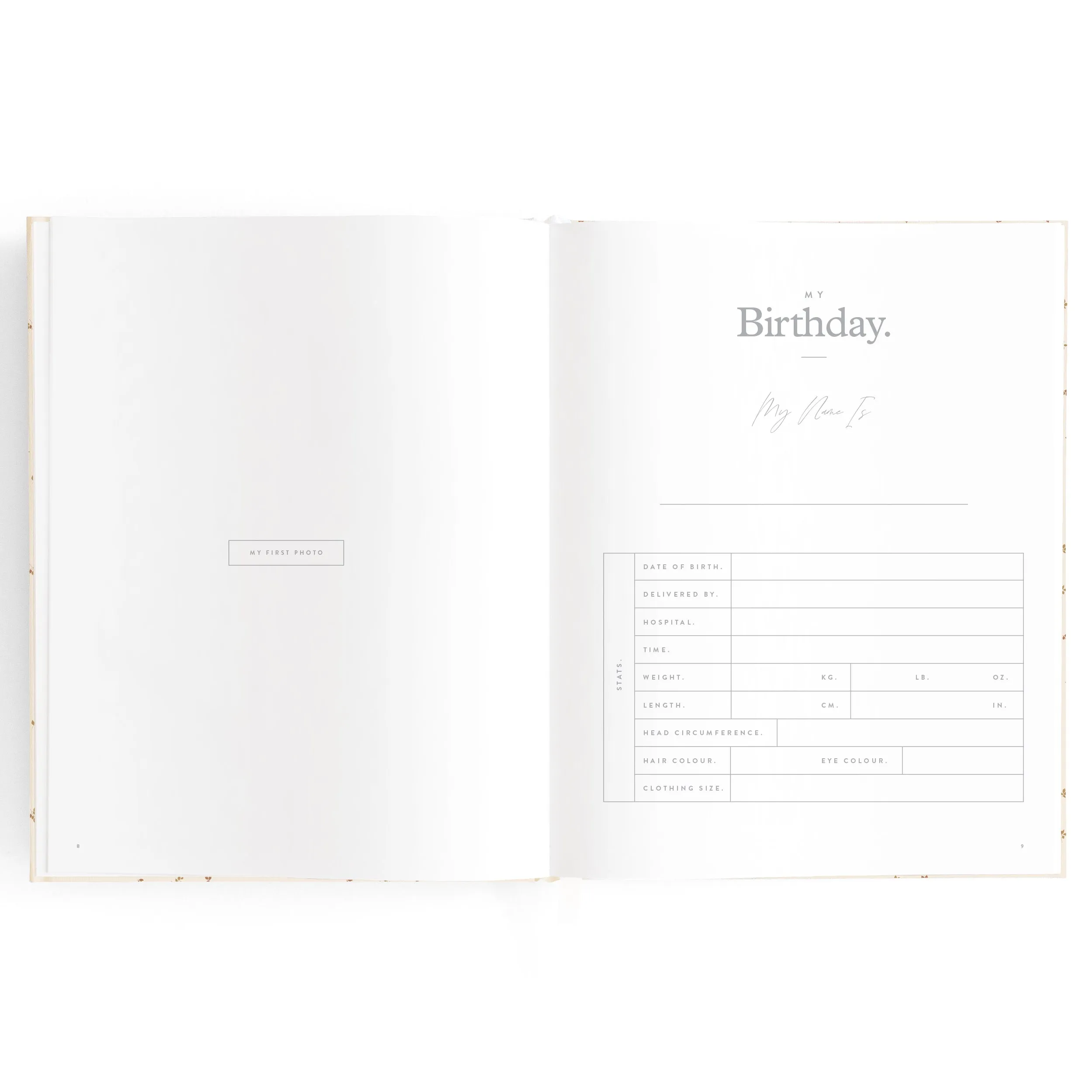 Baby Book COFFEE STRIPE