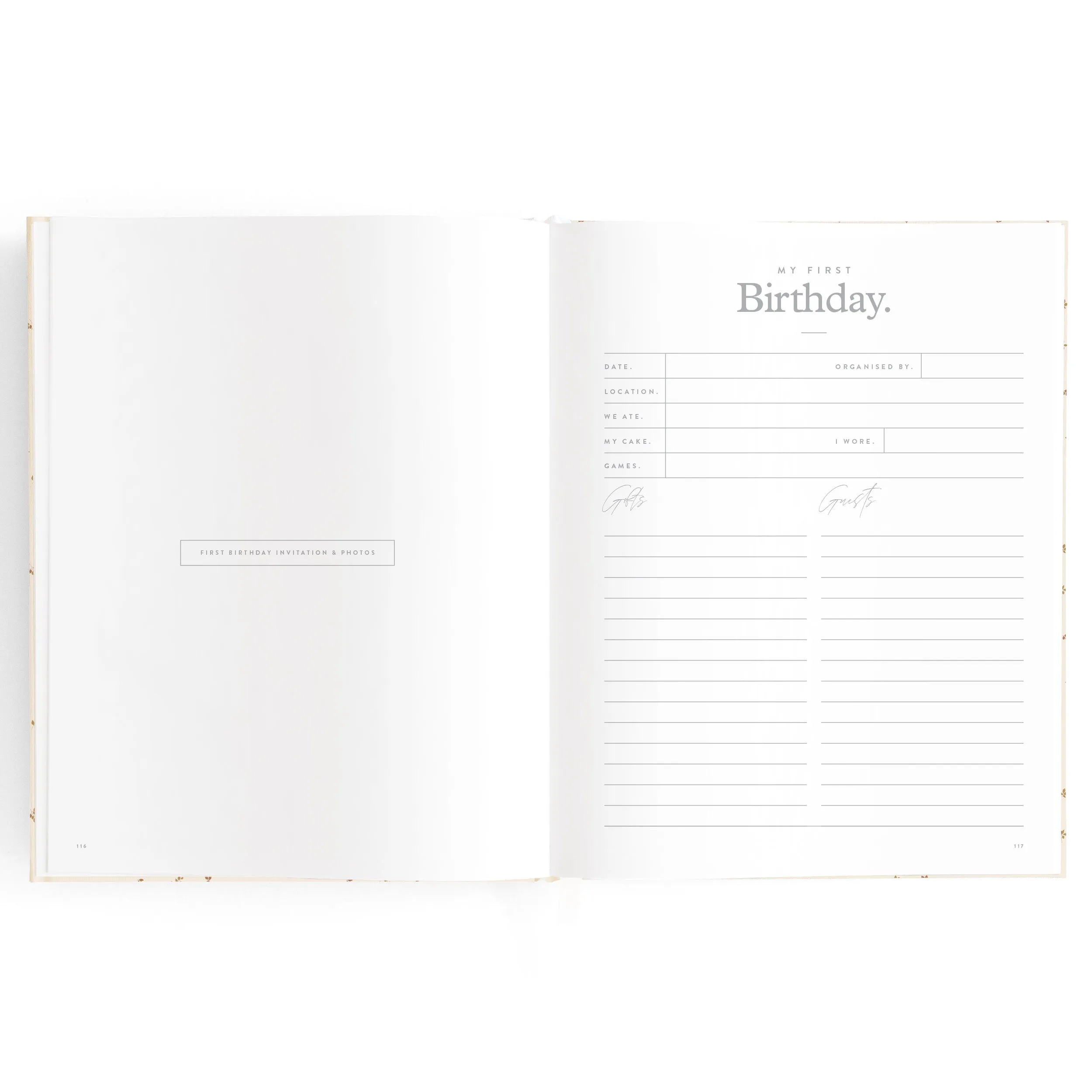 Baby Book COFFEE STRIPE