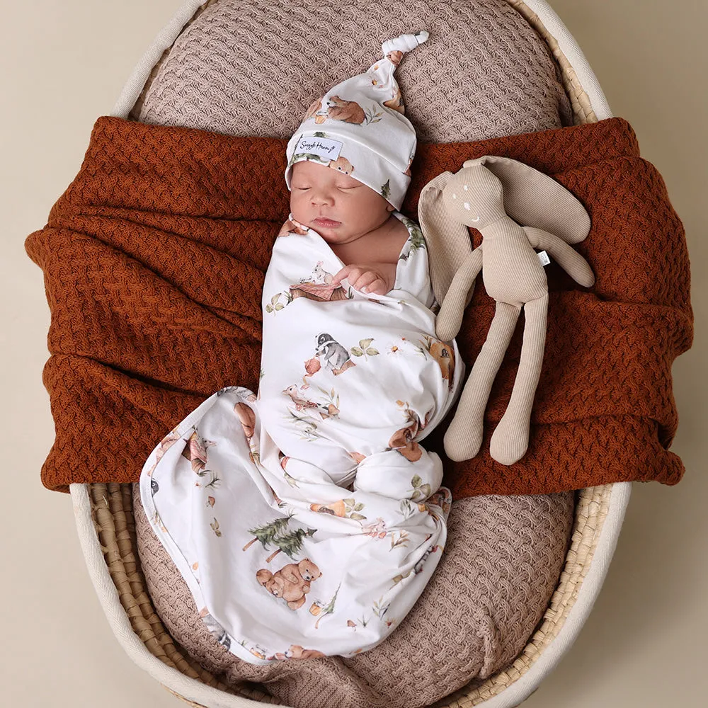 Baby Jersey Wrap   Beanie Set | Bears