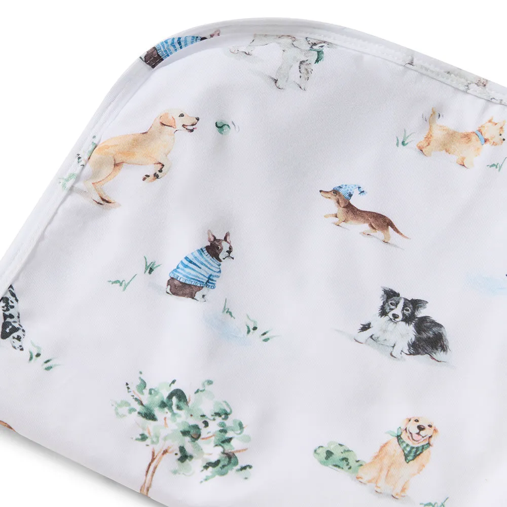 Baby Jersey Wrap   Beanie Set | Dog Park