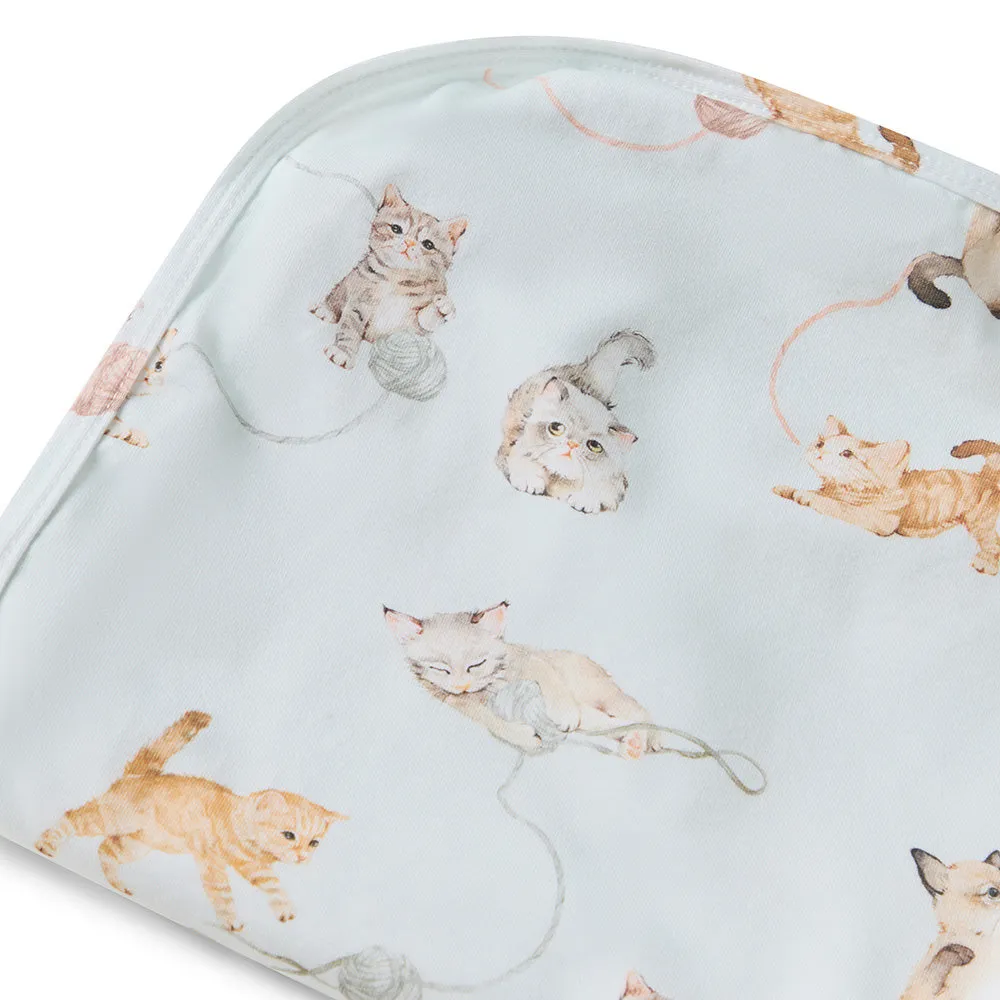 Baby Jersey Wrap   Beanie Set | Kittens