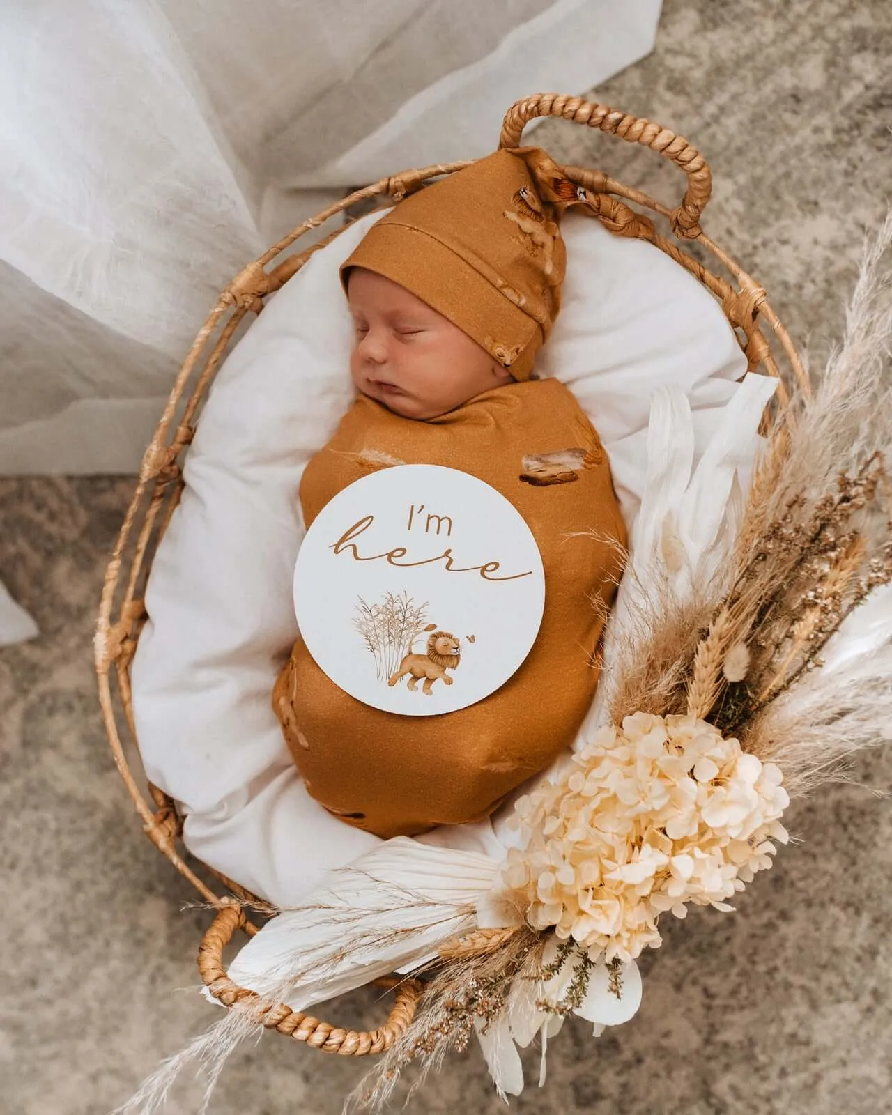 Baby Jersey Wrap   Beanie Set | Roar