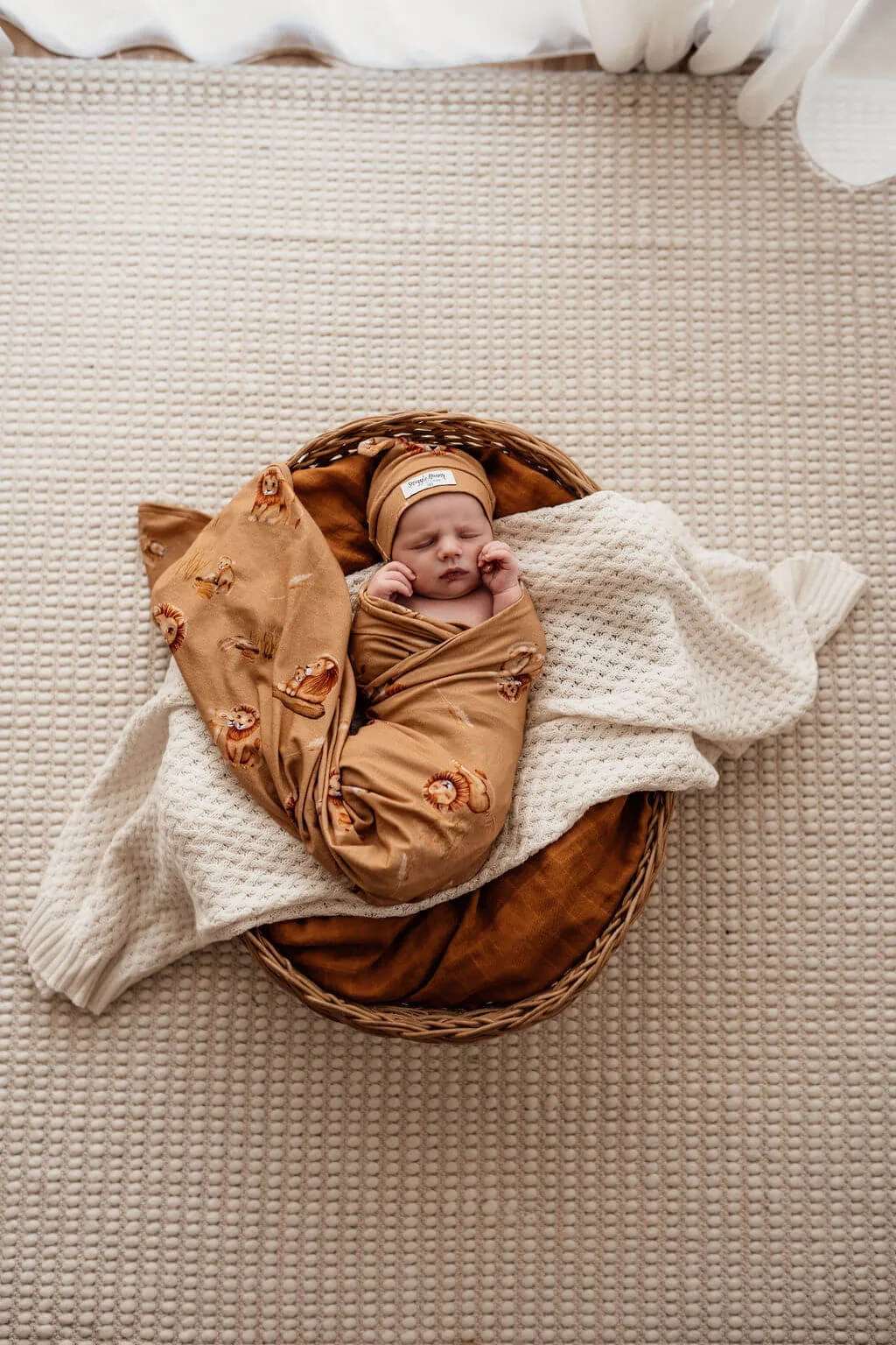 Baby Jersey Wrap   Beanie Set | Roar