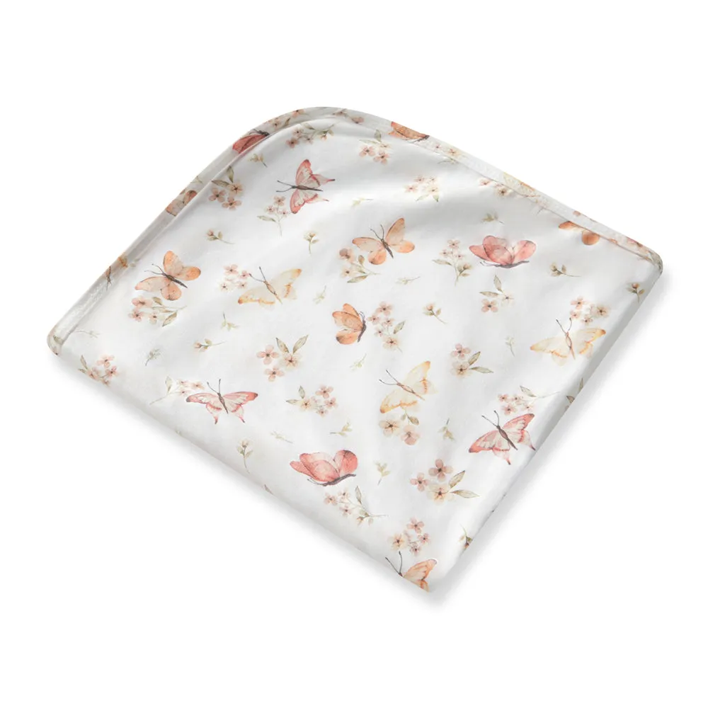 Baby Jersey Wrap   Top Knot Set | Butterfly