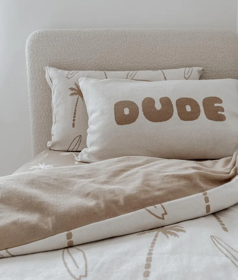 Bengali Duvet Cover | King Single | Natural Surfing Palm