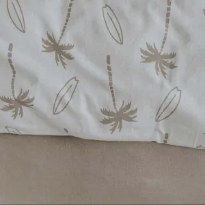 Bengali Duvet Cover | King Single | Natural Surfing Palm