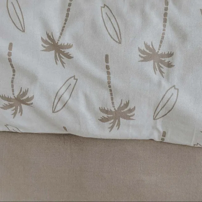 Bengali Duvet Cover | King Single | Natural Surfing Palm