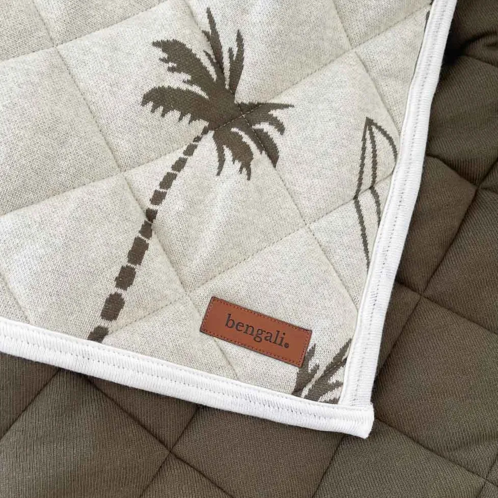 Bengali Quilt | King Single | Olive Surfing Palm