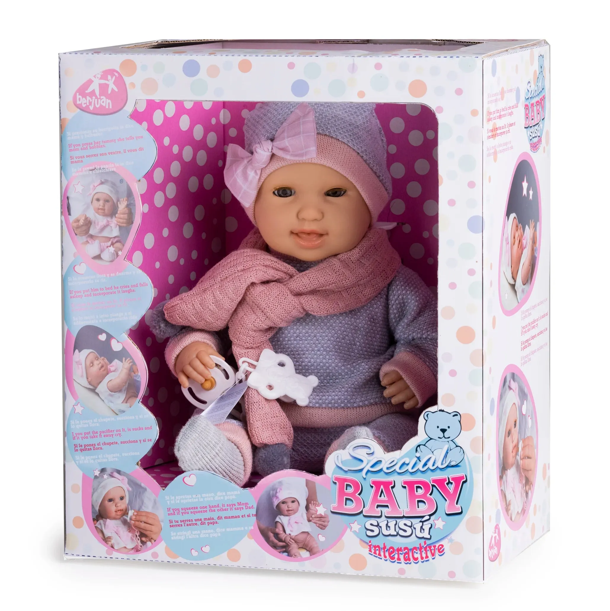Berjuan 6130 Baby Susu Grey Outfit Interactive Doll 38cm