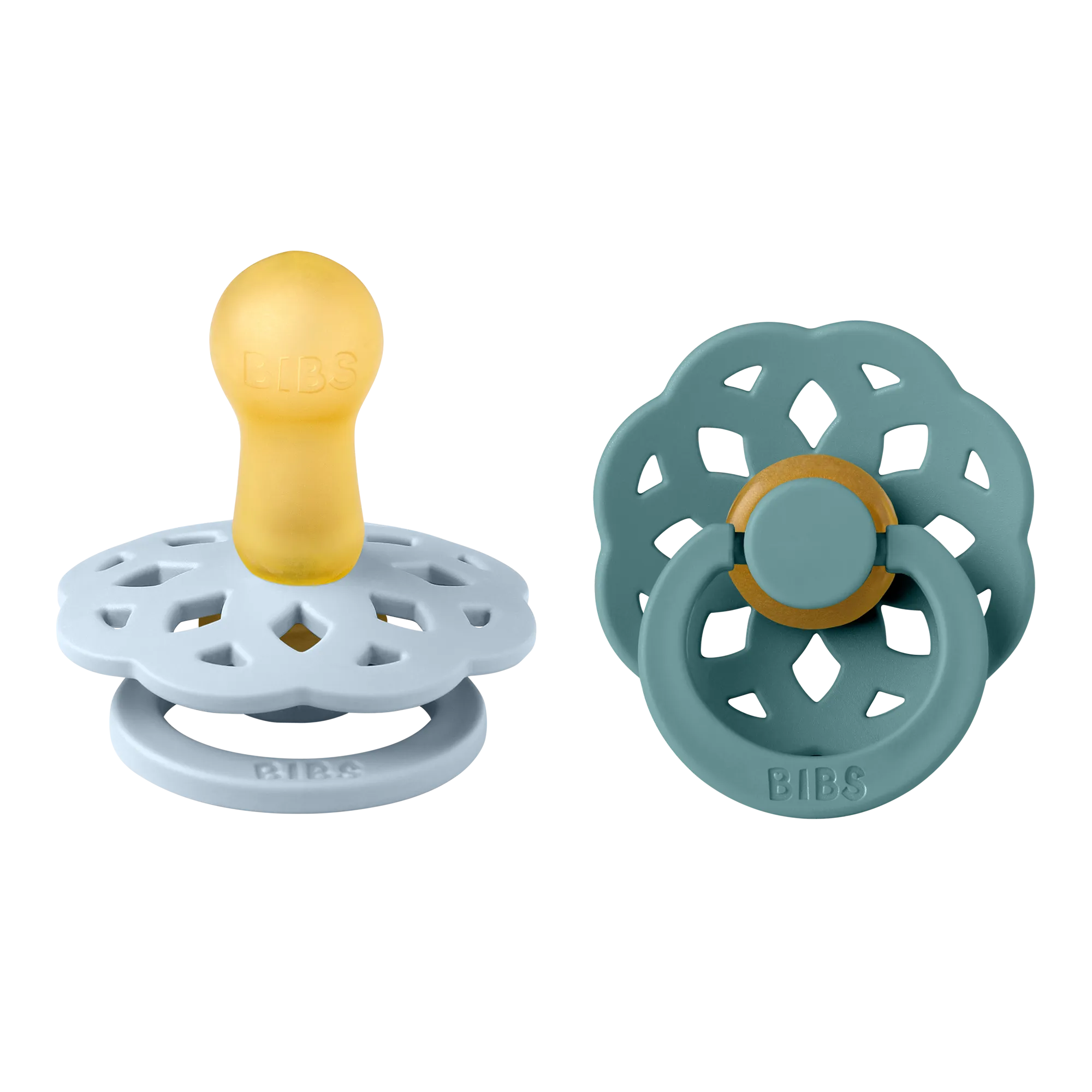 BIBS Boheme Pacifier Duo - Baby Blue   Island Sea