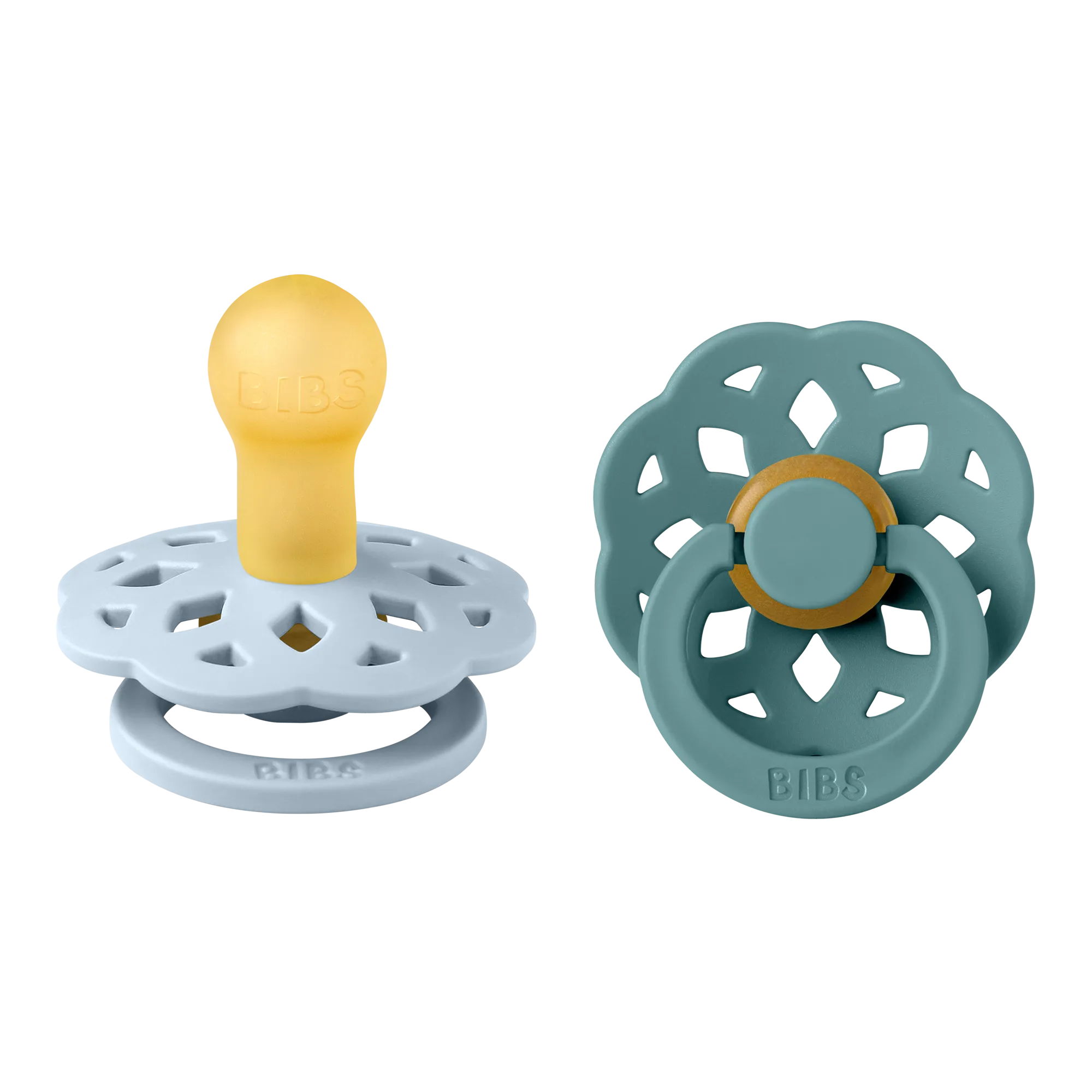 BIBS Boheme Pacifier Duo - Baby Blue   Island Sea
