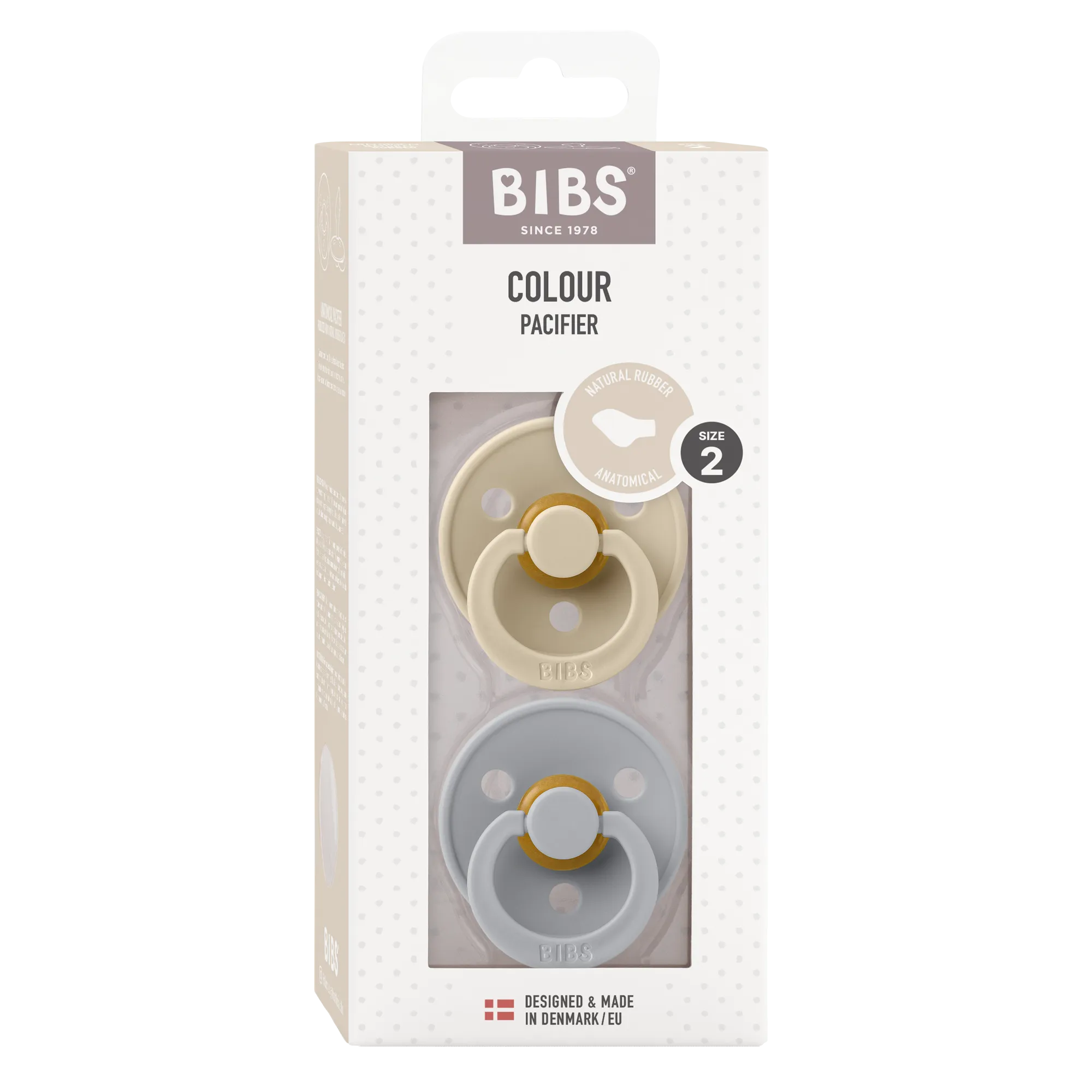 BIBS Pacifier ANATOMICAL Duo - Vanilla   Cloud