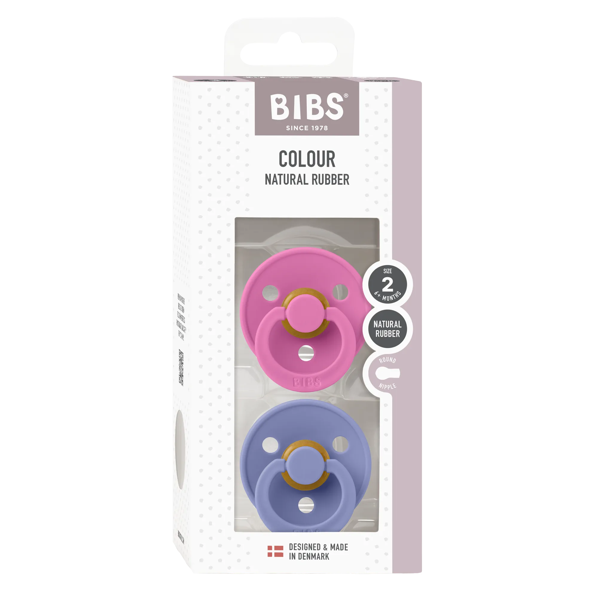BIBS Pacifier Duo - Bubblegum   Peri