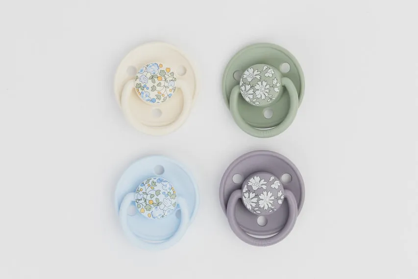 BIBS Pacifier Duo De Lux | Silicone | Liberty Capel | Sage