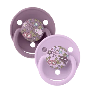BIBS Pacifier Duo De Lux | Silicone | Liberty Chamomile Lawn | Mauve
