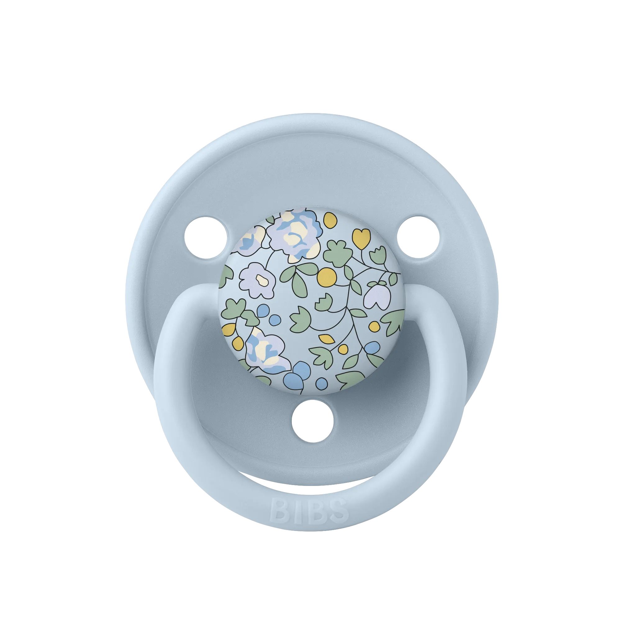 BIBS Pacifier Duo De Lux | Silicone | Liberty Eloise | Baby Blue