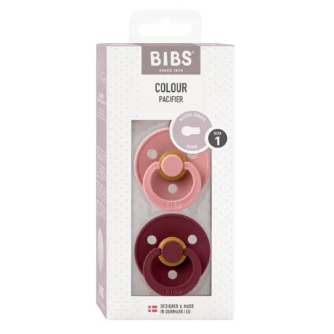 BIBS Pacifier Duo - Dusty Pink   Elderberry