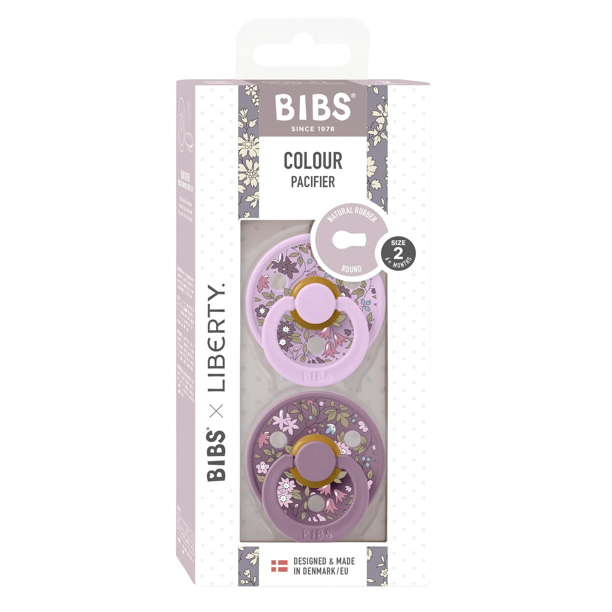 BIBS Pacifier Duo - Liberty Chamomile Lawn | Violet Sky