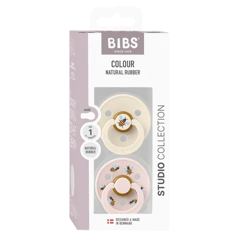 BIBS Pacifier Duo - Urban Garden | Bumblebee Ivory Mix