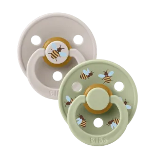 BIBS Pacifier Duo - Urban Garden | Bumblebee Mushroom Mix