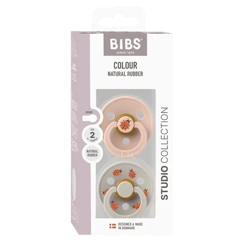 BIBS Pacifier Duo - Urban Garden | Ladybug Blush Mix