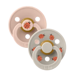 BIBS Pacifier Duo - Urban Garden | Ladybug Blush Mix