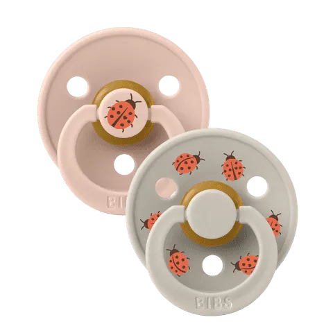 BIBS Pacifier Duo - Urban Garden | Ladybug Blush Mix