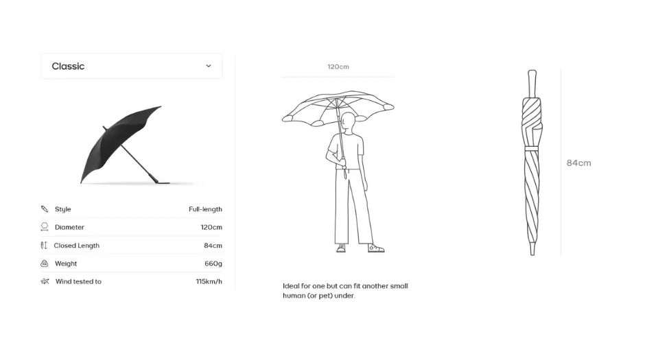 BLUNT Classic Umbrella | Houndstooth
