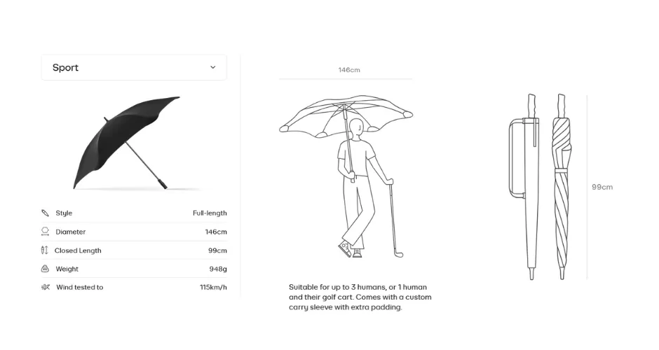 BLUNT Sport Umbrella | Forest Green