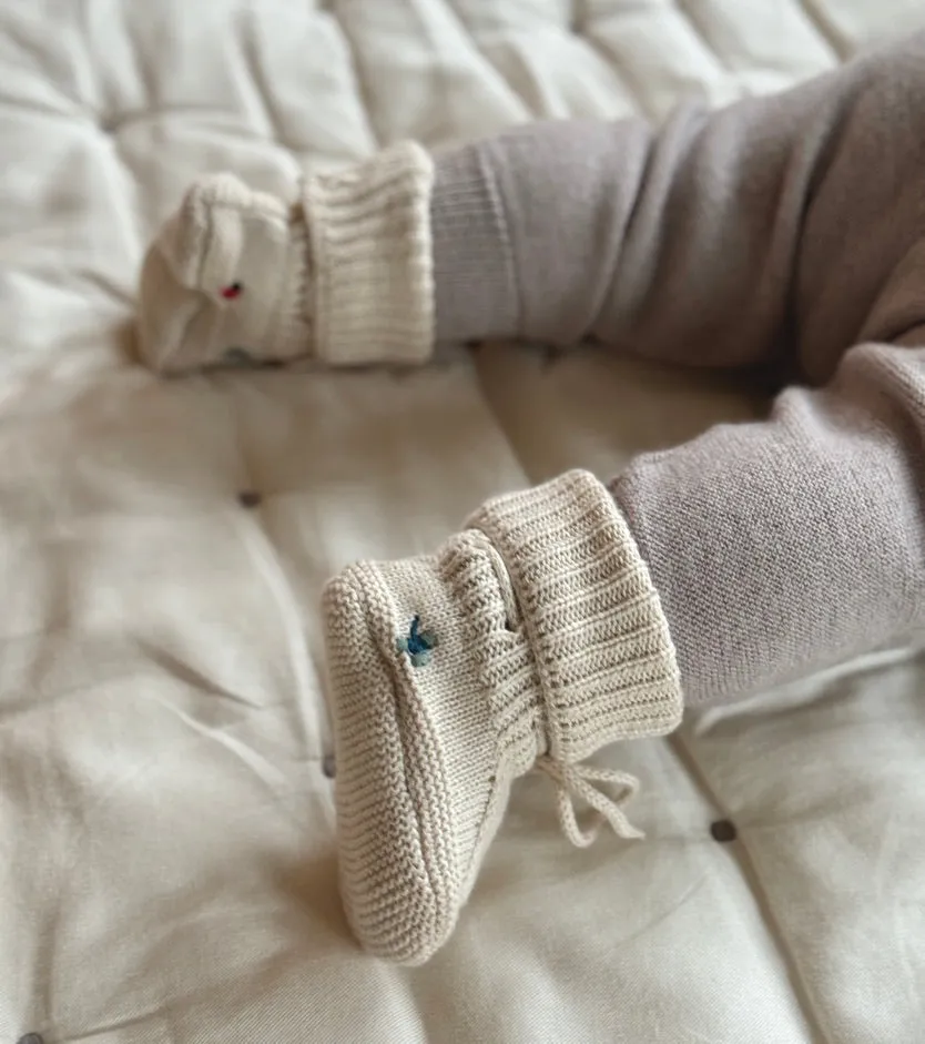 Booties - Althea | Clover on Cream | 0-4mo