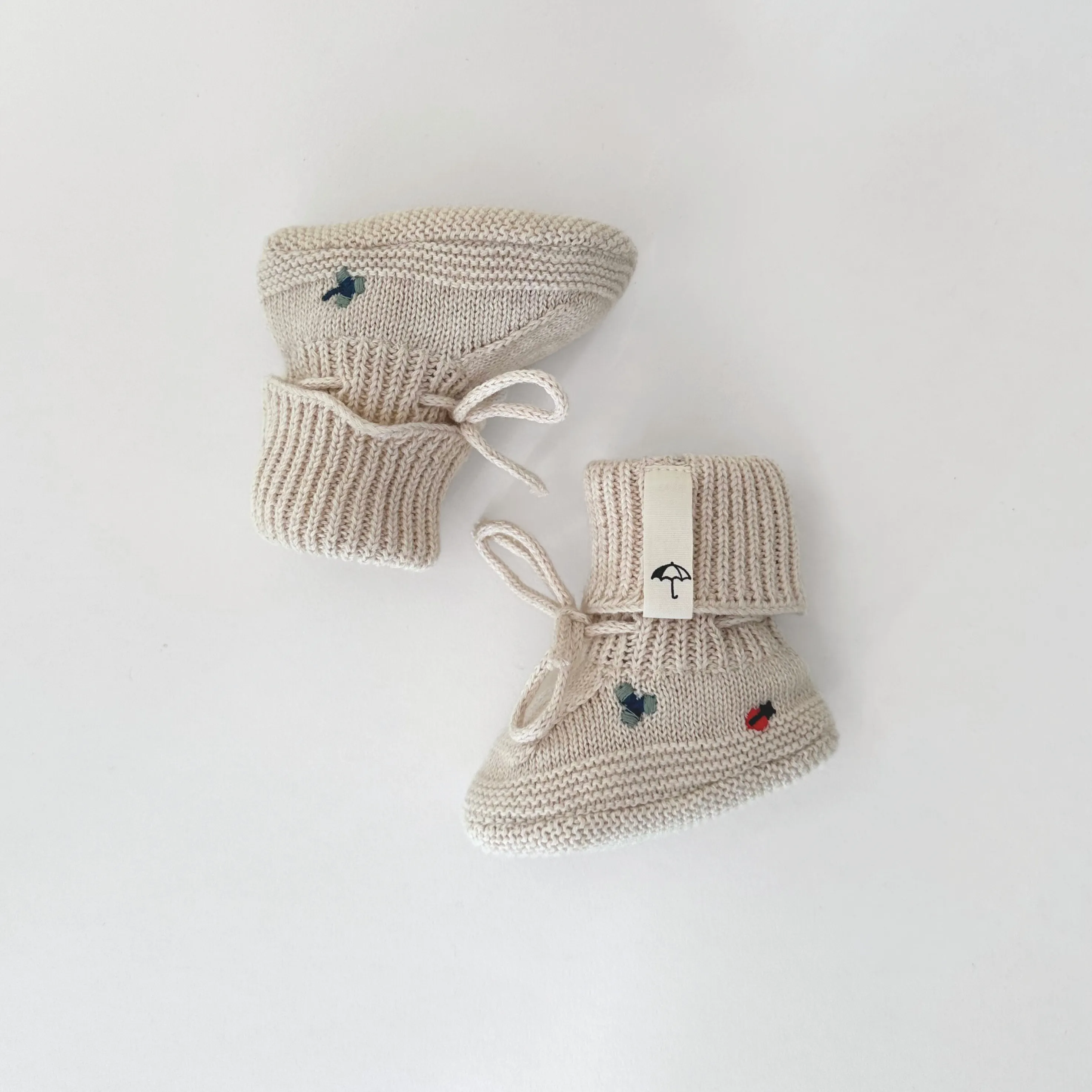 Booties - Althea | Clover on Cream | 0-4mo