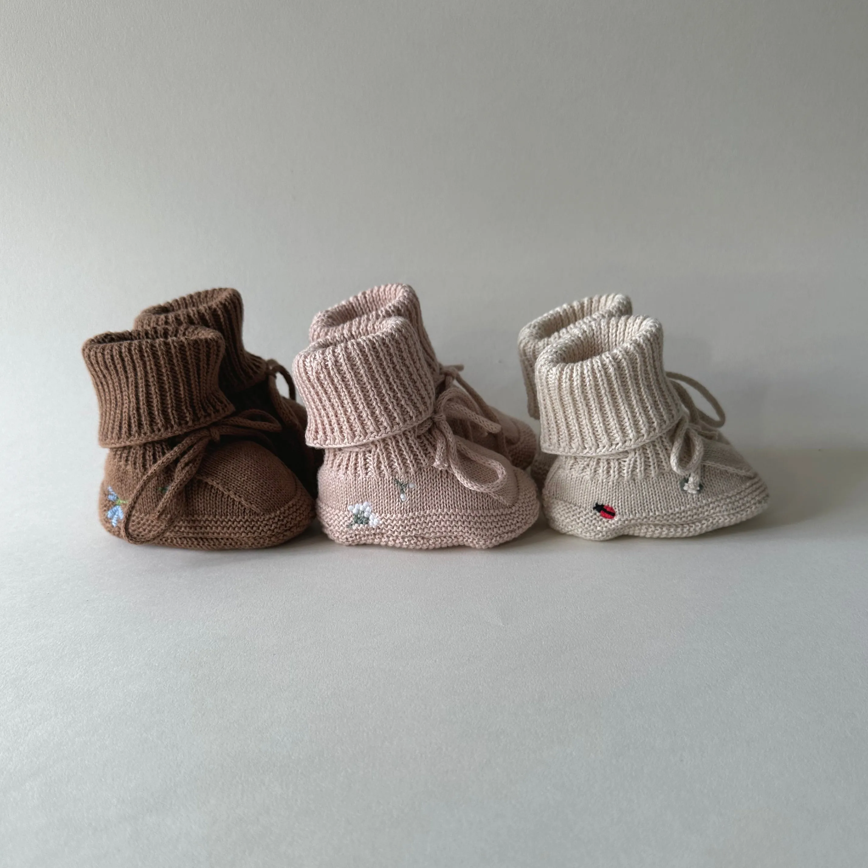 Booties - Althea | Clover on Cream | 0-4mo