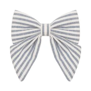 Bow Clip | Seaside Stripe Blue