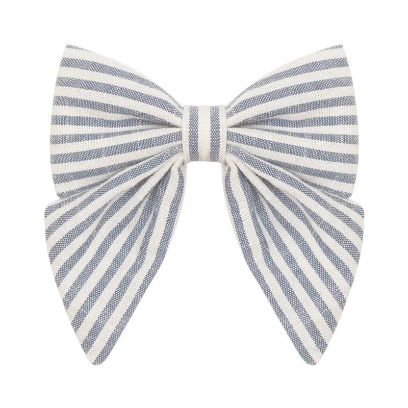 Bow Clip | Seaside Stripe Blue