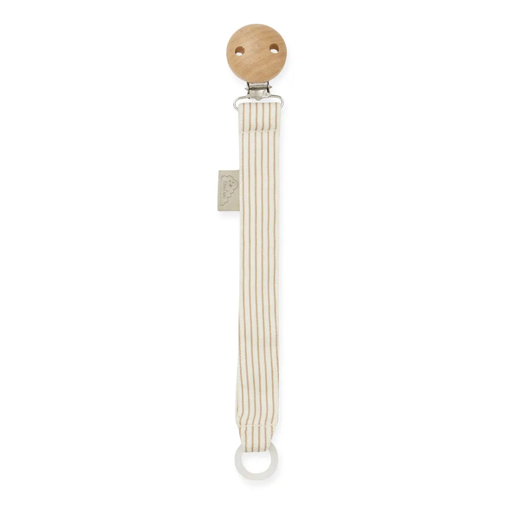Cam Cam Pacifier Holder - Camel Stripes
