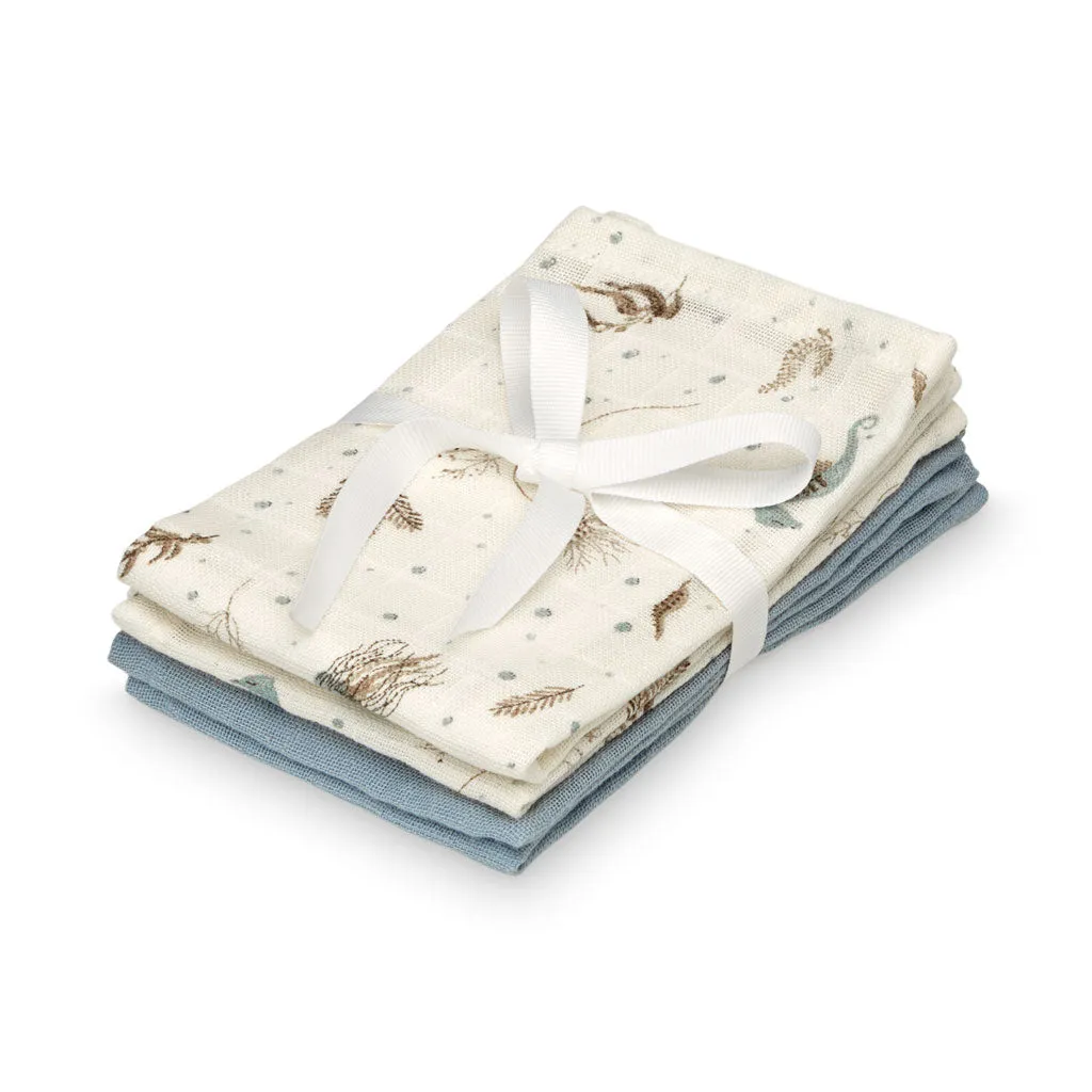 Cam Cam Wash Cloth 4 pack - Sea Garden