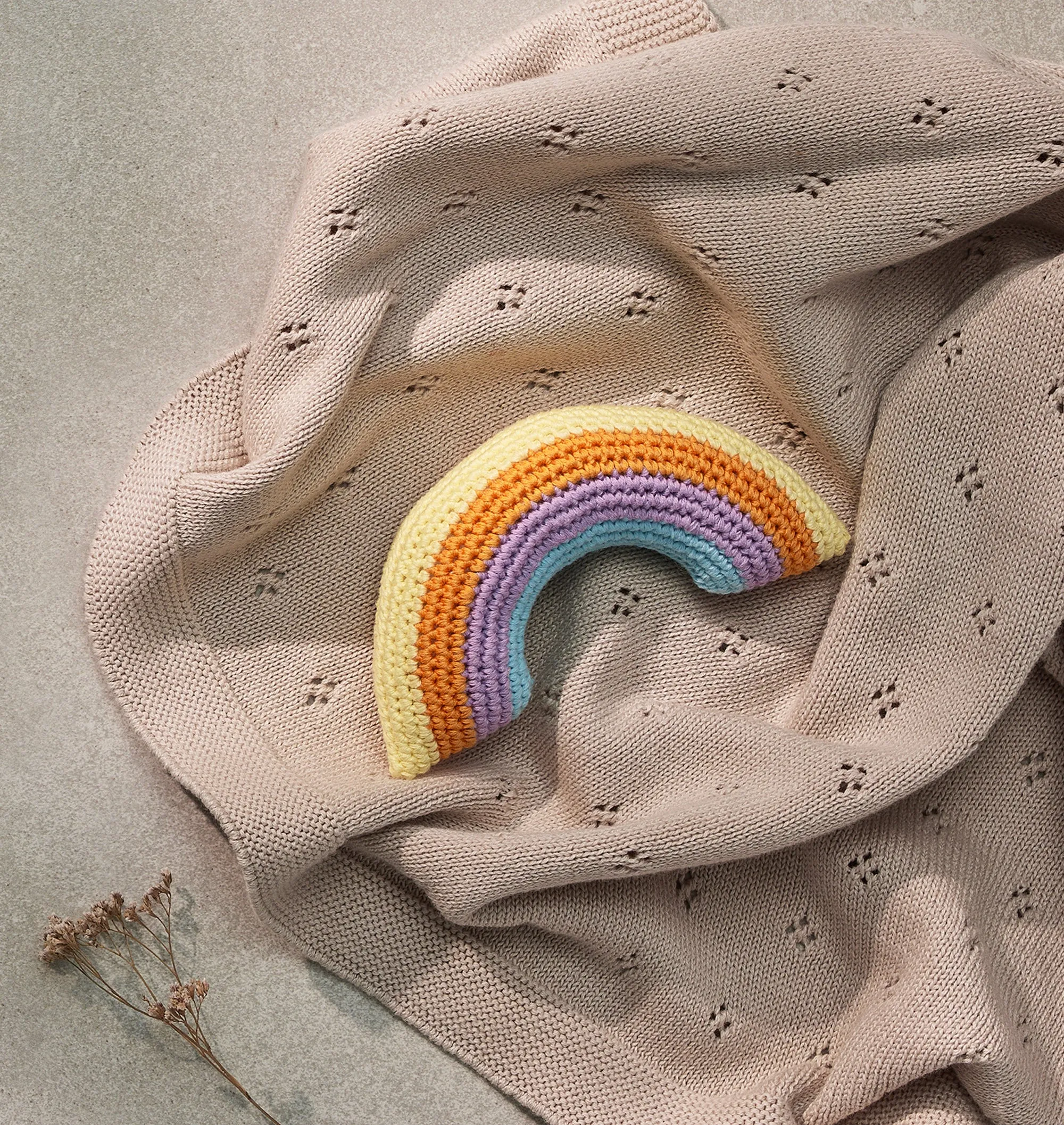 Crochet Rattle | Rainbow