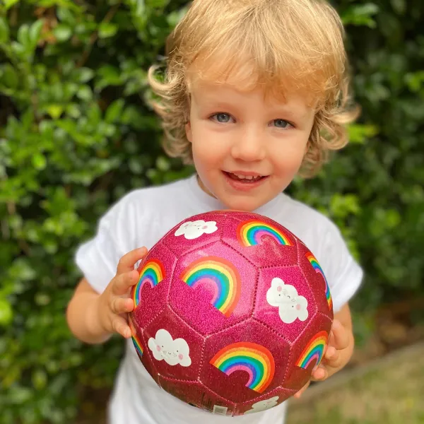 Crocodile Creek Soccer Ball | Size 3 Glitter Rainbow