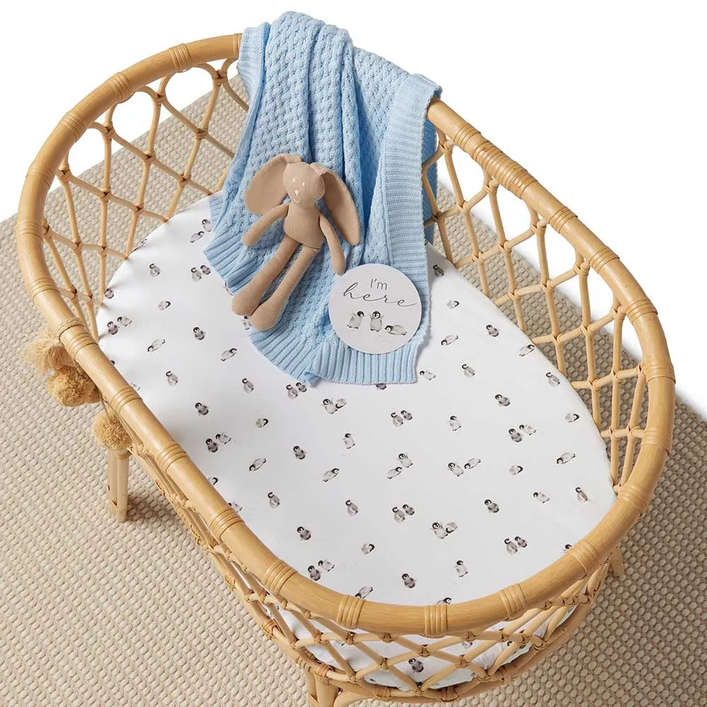 Diamond Knit Baby Blanket | Baby Blue