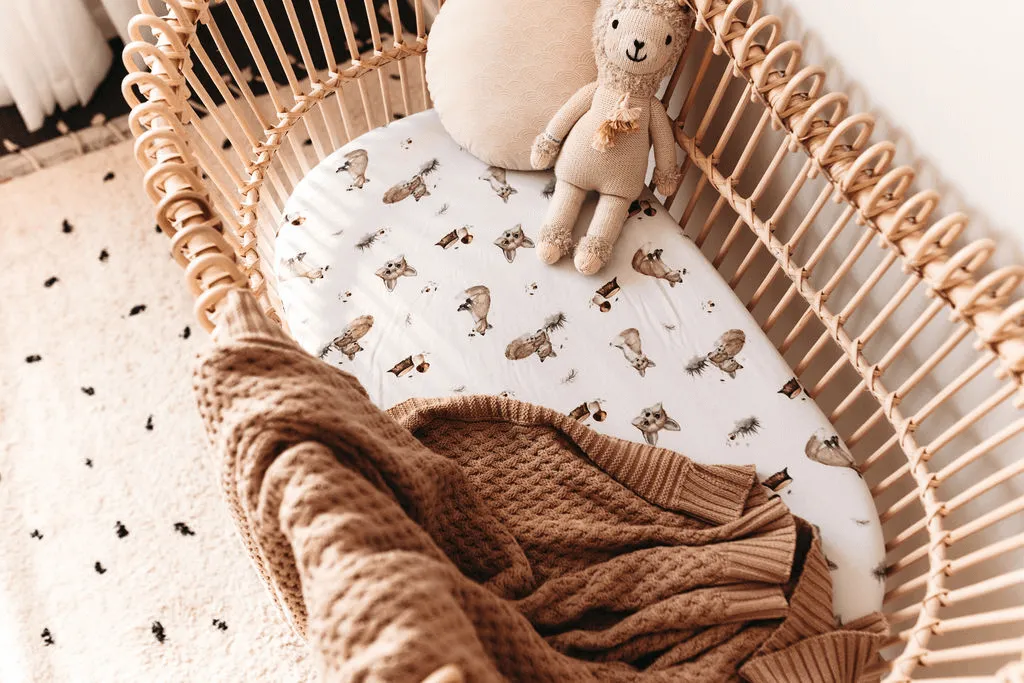 Diamond Knit Baby Blanket | Hazelnut